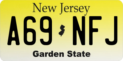 NJ license plate A69NFJ