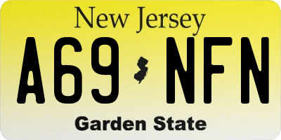 NJ license plate A69NFN
