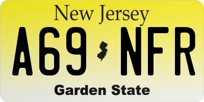 NJ license plate A69NFR