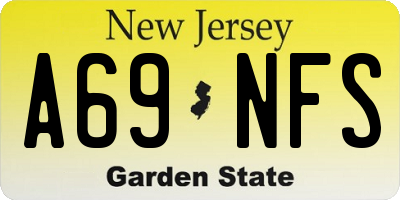 NJ license plate A69NFS