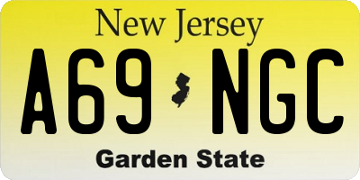 NJ license plate A69NGC
