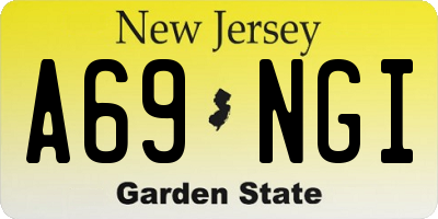 NJ license plate A69NGI