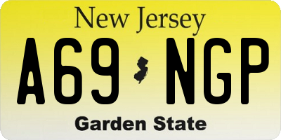 NJ license plate A69NGP