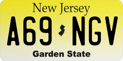 NJ license plate A69NGV