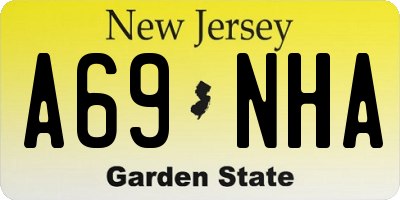 NJ license plate A69NHA