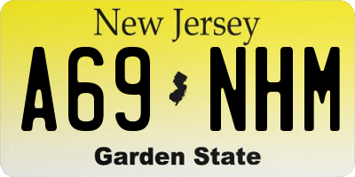 NJ license plate A69NHM