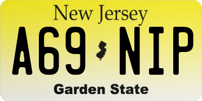 NJ license plate A69NIP
