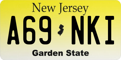NJ license plate A69NKI