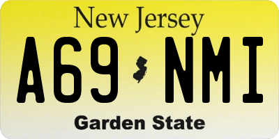 NJ license plate A69NMI