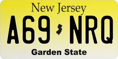 NJ license plate A69NRQ