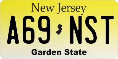 NJ license plate A69NST