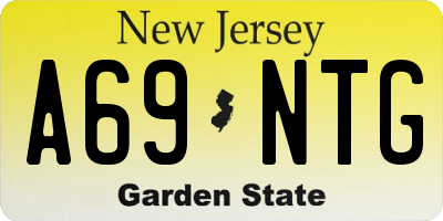 NJ license plate A69NTG