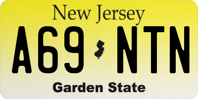 NJ license plate A69NTN