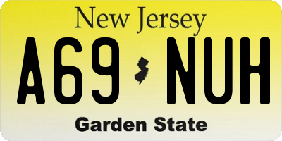 NJ license plate A69NUH