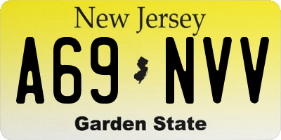 NJ license plate A69NVV