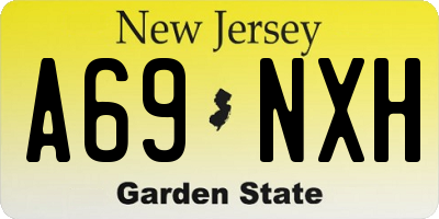 NJ license plate A69NXH