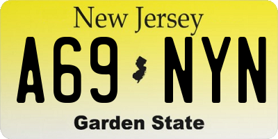 NJ license plate A69NYN
