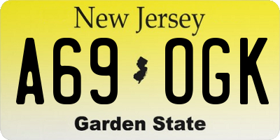 NJ license plate A69OGK