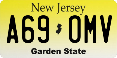 NJ license plate A69OMV