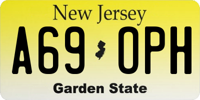 NJ license plate A69OPH