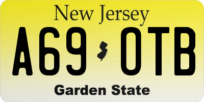 NJ license plate A69OTB
