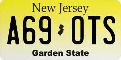 NJ license plate A69OTS