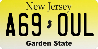 NJ license plate A69OUL
