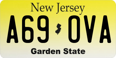NJ license plate A69OVA