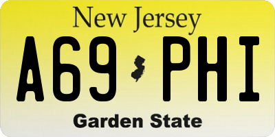 NJ license plate A69PHI