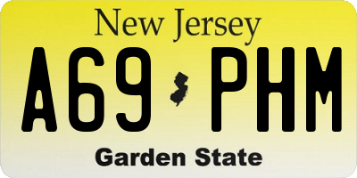 NJ license plate A69PHM