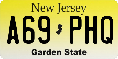 NJ license plate A69PHQ
