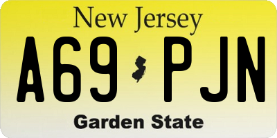 NJ license plate A69PJN
