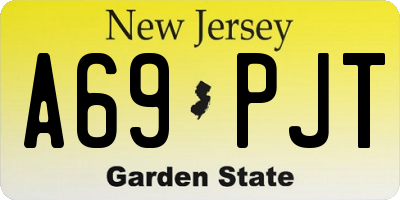 NJ license plate A69PJT