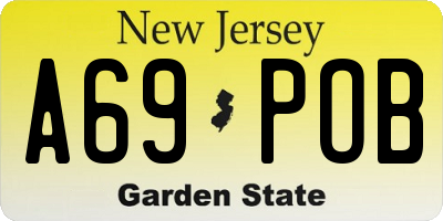 NJ license plate A69POB