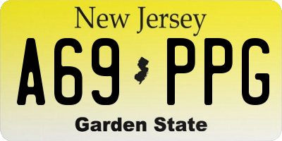 NJ license plate A69PPG