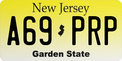 NJ license plate A69PRP