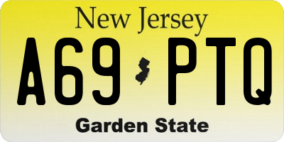 NJ license plate A69PTQ