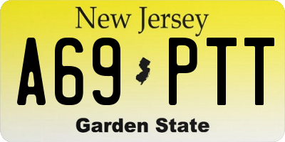 NJ license plate A69PTT