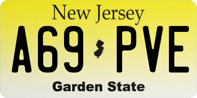 NJ license plate A69PVE