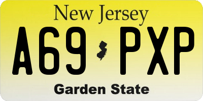 NJ license plate A69PXP