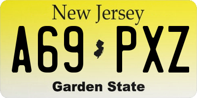 NJ license plate A69PXZ