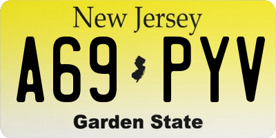 NJ license plate A69PYV