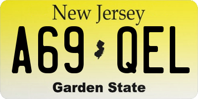 NJ license plate A69QEL