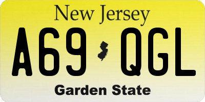 NJ license plate A69QGL