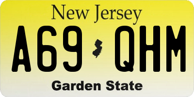 NJ license plate A69QHM