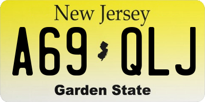 NJ license plate A69QLJ