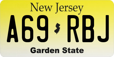 NJ license plate A69RBJ