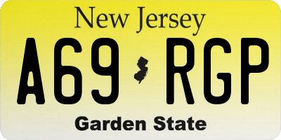 NJ license plate A69RGP