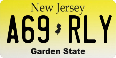 NJ license plate A69RLY
