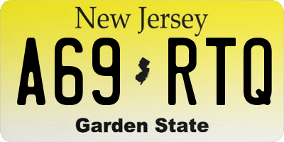 NJ license plate A69RTQ